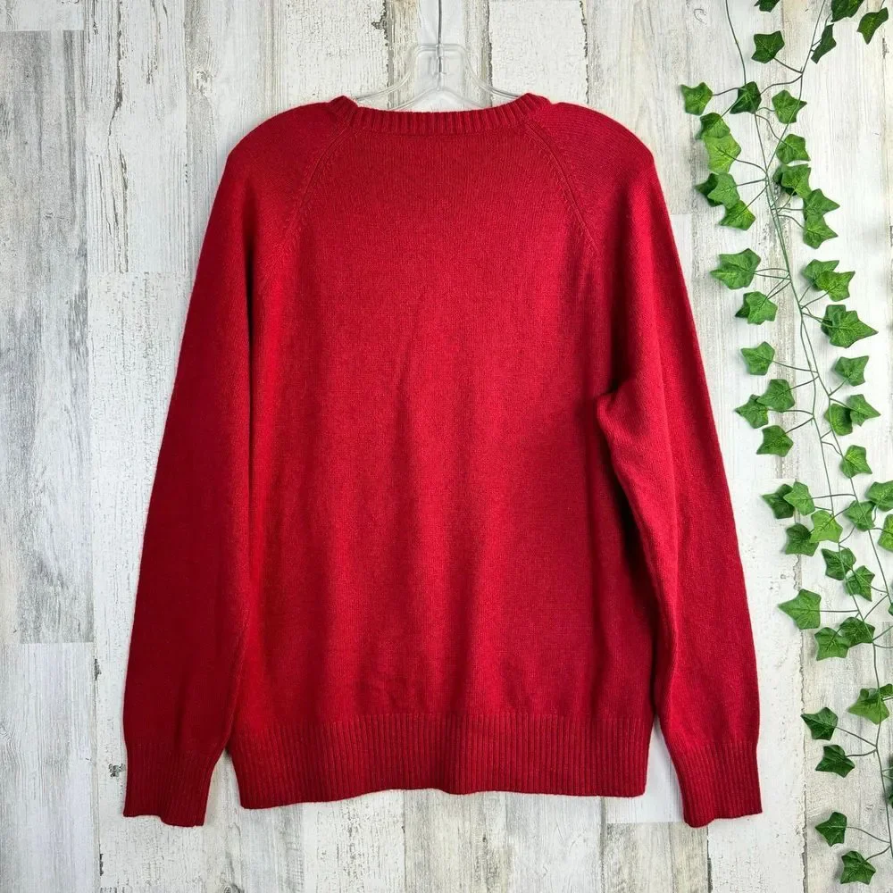 J. Crew Crewneck red Sweater size large